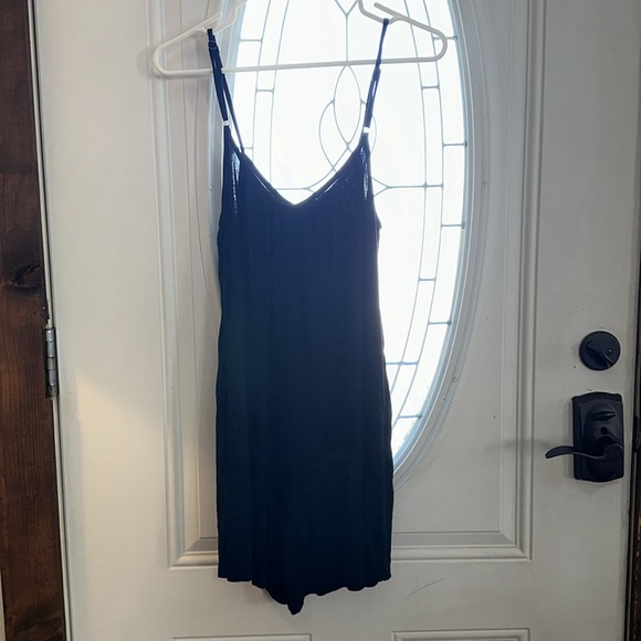 nwot ARKNIOK Romper Sleeveless Strap Loose Adjustable Black Romper Womens Size S - Picture 5 of 7